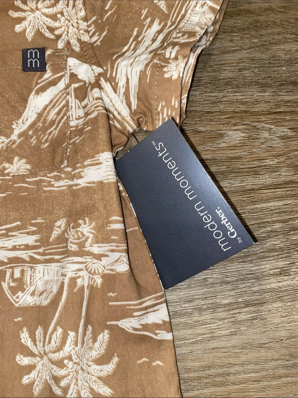 Kids' Brown Tropical Button-Down Shirt & Shorts Set - Moments
